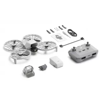 Dronas DJI Flip (RC-N3) 4 rotoriai, 48 MP kamera, 3840×2160 vaizdo įrašas, 3110 mAh baterija, juoda/balta