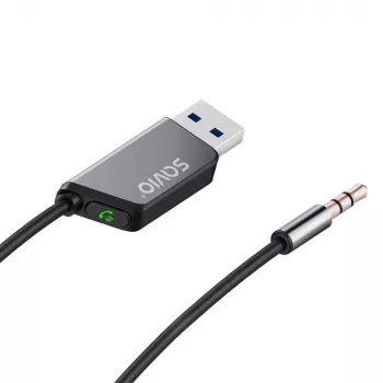 Savio TR-16 Bluetooth 5.3 siųstuvas AUX adapteris su laisvų rankų funkcija, Google Assistant/Siri