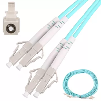 Extralink LC/UPC – LC/UPC šviesolaidinis pataikinis laidas, daugiamodis OM3, dupleksas, 3 mm apvalkalas, 2 m