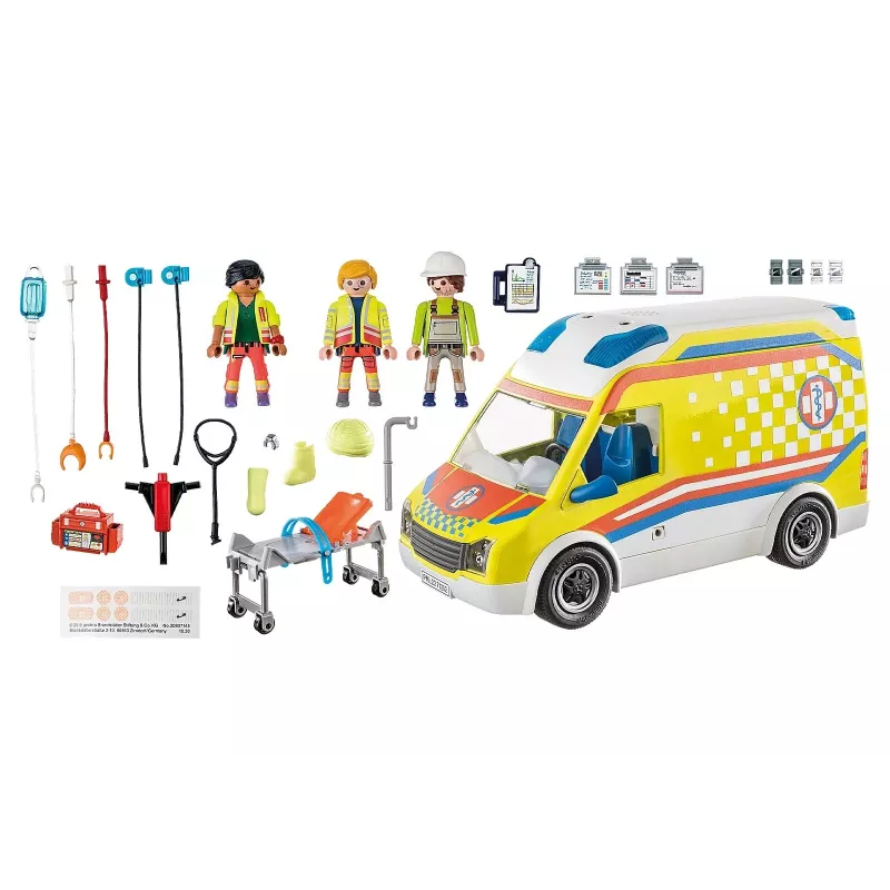 Playmobil 71202 City Life Greitosios pagalbos automobilis su šviesomis ir garsu, žaidimų rinkinys, tinkamas nuo 4 metų