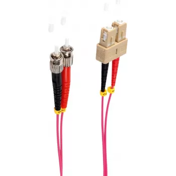 shiverpeaks BS77912/4 optinis šviesolaidinis kabelis 10 m, OM4, SC–ST, 50 µm, pilnas dupleksas, violetinis