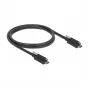 USB kabelis DeLOCK 83719 USB 3.2 Gen 2 1 m USB-C juodas