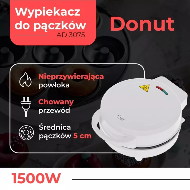 Adler AD 3075 Spurgų kepimo aparatas | 1500 W