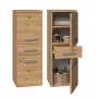 Laisvai pastatoma vonios spinta Top e Shop NEL V DDS ARTISAN, ąžuolo spalvos rėmas, 3 lentynos, 300×300×850 mm
