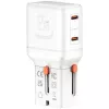 Pasaulinis kelioninis įkroviklis World 65W USB-C + USB-A baltas
