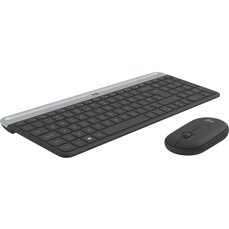 Belaidis klaviatūros ir pelės rinkinys Logitech MK470 Slim Combo, grafitinis