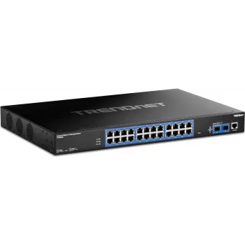 TRENDnet 26-PORT INDUSTRIAL GIGABIT L2 - VALDOMAS STELAŽINIS PERJUNGTUVAS (TI-RG262i)