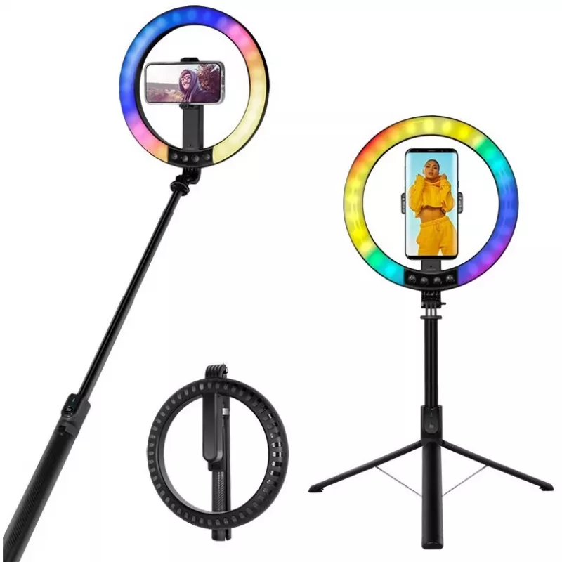 LogiLink išmaniojo telefono žiedinė šviesa su selfie lazda ir trikoju, DM 20 cm (AA0156)