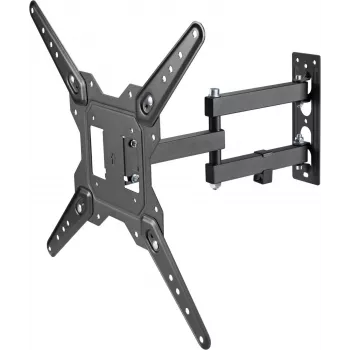 Vision VFM-WA4X4/3 - tvirtinimo komplektas (sieninė ranka) - dviguba sukamoji ranka - LCD ekranui - šaltai valcuotas plienas - juoda - ekrano dydis: 94-152,4 cm (37-60 inch)
