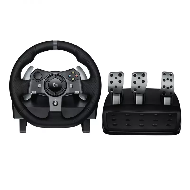 Logitech G920 Driving Force lenktynių vairas su pedalais, skirtas Xbox One ir PC, USB, juodas (941-000123)