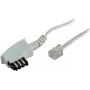 Telefono kabelis S/CONN TAE-F kištukas Western 6/4 universalus baltas 6 m - ShiverPeaks