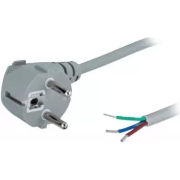 Wentronic Goobay Įžemintas maitinimo kabelis su kampu, surinkimui, 2 m, juodas - F tipo (CEE 7/7) > laisvi galai (50083)