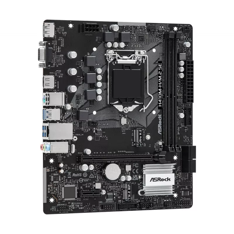Motininė plokštė ASRock H410M-H/M.2 SE Intel H370 LGA 1200 micro ATX