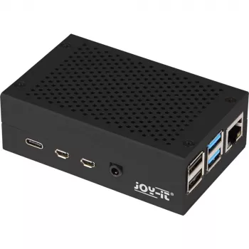 Aliumininis korpusas Raspberry Pi 4 B, JYT RB-AlucaseP4+01B, juodas
