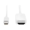Digitus ASSMANN - Adapterkabel - Mini DisplayPort männlich zu HDMI männlich - 2 m - Dreifachisolierung - weiß - geformt, 4K Unterstützung (AK-340304-0
