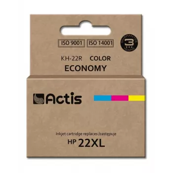 Actis KH-22R rašalas (HP 22XL C9352A pakaitalas; standartinis; 18 ml; spalvos: žydra, purpurinė, geltona)