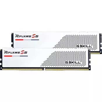 DIMM 64 GB DDR5-6000 (2x 32 GB) Dual-Kit, Arbeitsspeicher weiß, F5-6000J3040G32GX2-RS5W, Ripjaws S5, INTEL XMP