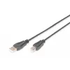 Digitus ASSMANN USB kabelis – USB A tipo (4 kontaktų, kištukas) – USB B tipo (4 kontaktų, kištukas) – 1 m (USB / Hi-Speed USB) – Juoda (AK-300105-010-S)