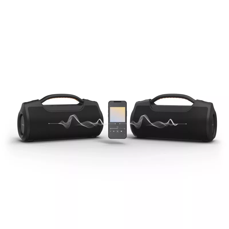 Hama Soundbarrel 2.0 juoda Bluetooth belaidė garso kolonėlė 60W IPX6 TWS
