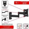 Laikiklis televizoriui LCD/LED 10-27 inch 15KG AR-82 reguliavimas vertikalus/horizontalus 28cm