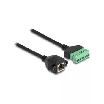 DeLOCK RJ45 kabelis Cat.6 lizdas į gnybtų bloko adapterį 1 m