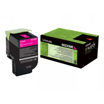 Toneras Lexmark 802XME raudonas (magenta) didelės išeigos 3000 puslapių