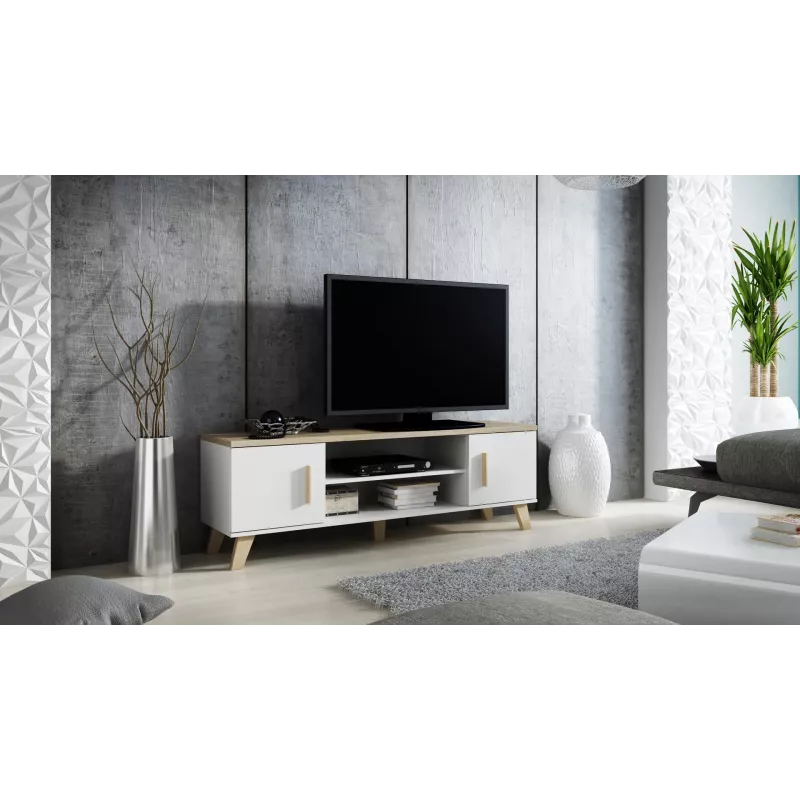 Cama TV stand LOTTA 160 2D2K Balta/sonoma