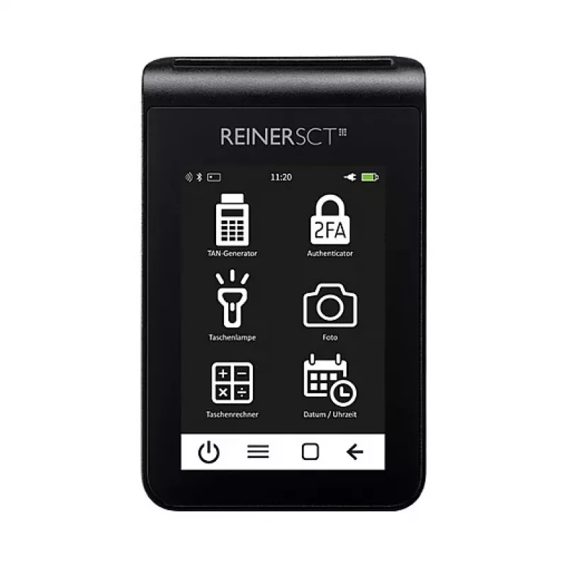 Kortelių skaitytuvas ReinerSCT tanJack deluxe Black TFT, modelis 2708200-000