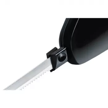 Elektrinis peilis Rommelsbacher EM 150 120 W – nerūdijančio plieno ašmenys, naudingoji ašmenų dalis 15 cm, juodas