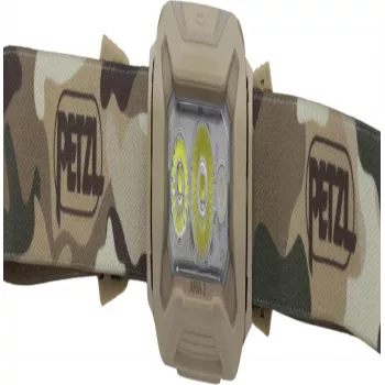 Petzl ARIA 2 RGB camo – įkraunama priekinė lemputė su reguliuojamu spinduliu ir RGB režimais (E070BB01)