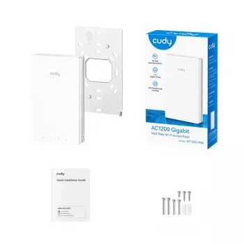 Cudy Punto Di Accesso Da Wall AC1200 Gigabit, belaidžio tinklo prieigos taškas