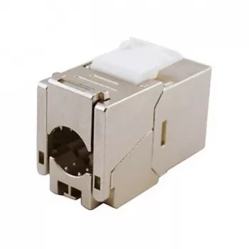 EKRANUOTAS CAT.6A LIEKNASIS KEYSTONE JACK, EQUIP 767223, BEĮRANKIS, RJ-45, PLOKŠČIAS, SIDABRINIS, 8 VNT.