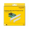 DeLOCK PCI Express x4 kortelė su 1 vidiniu USB 3.2 Gen 2 key B 20 kontaktų lizdu