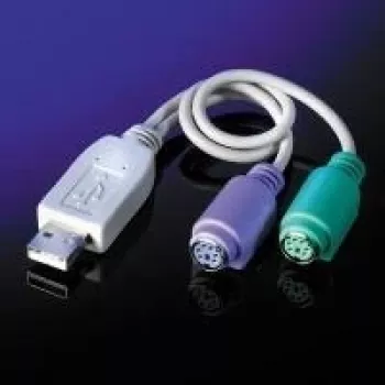 VALUE klaviatūros / pelės adapteris - USB A tipo, 4 kontaktų (kištukas) - PS/2, 6 kontaktų (lizdas)