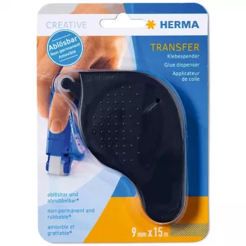 HERMA Transferinis klijų volelis, juodas, nuimamas 15 m rulonas, be siūlų, nuotraukoms saugus (1060)