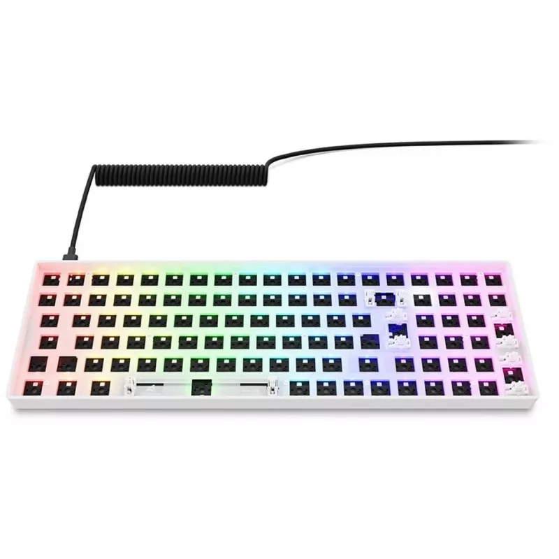 „Sharkoon SKILLER SGK50 S2 White“ – mechaninės klaviatūros pagrindas (be jungiklių ir dangtelių)