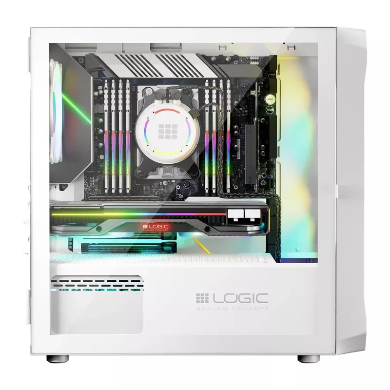 Korpusas Logic PORTOS ARGB MINI USB 3.0 Baltas