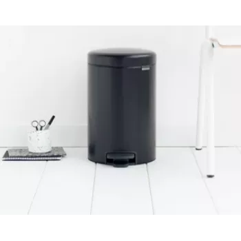 Brabantia 113741 šiukšlių dėžė 12 l apvali juoda (11 37 41)