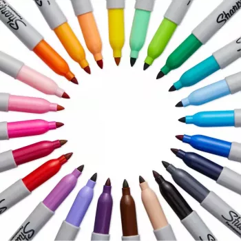 Sharpie permanentinis žymeklis smulkiu antgaliu, juodas, 12 vnt.
