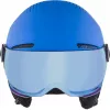 Šalmas vaikiškas ALPINA ZUPO VISOR Q-Lite, kietas lukštas, 54–58 cm, integruotas skydelis, Run System Ergo Snow