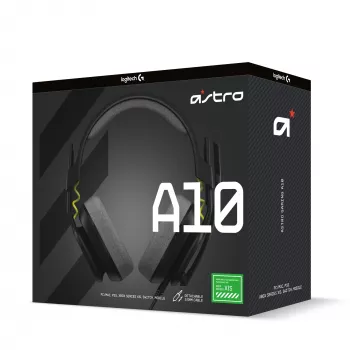 Logitech ASTRO Gaming A10 Gen 2 ausinės – ant ausų – laidinės – 3,5 mm kištukas – juodos (939-002047)