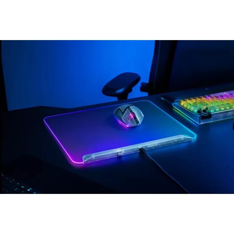 Žaidimų pelės kilimėlis Razer Firefly V2 Pro White – RGB apšvietimas, USB maitinimas, neslystantis pagrindas