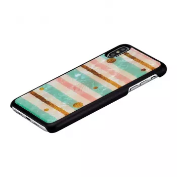 Apsauginis dėklas išmaniajam telefonui iKins iPhone XS Max Pop Mint Black, kietas korpusas su pakeltais kraštais