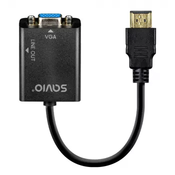 Adapteris HDMI į VGA su garso išvestimi Savio SAVAK-76