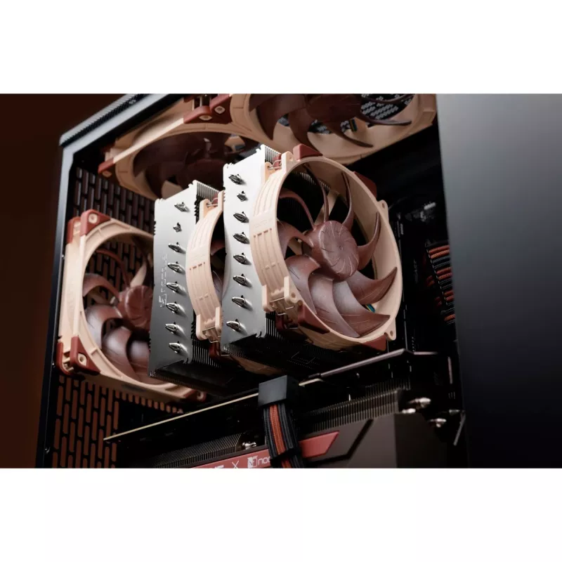 Oro aušintuvas Noctua NH-D15 G2 HBC, du 140 mm ventiliatoriai, 1250–1500 RPM, 155.6 m³/h, 12 V, varis, 152×150×168 mm