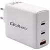 Kroviklis QOLTEC 100W GaN USB-C Dual PD 5–20V 1.5–5A, 2×USB-C