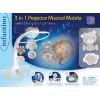 3in1 muzikinis projekcinis mobilis smėlio spalvos