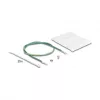 DELOCK 19 colių Keystone pataisų skydelis 24 prievadų kampuotas su įtempimo mažinimu, 1U, juodas, 482,6×125,5×44,2 mm