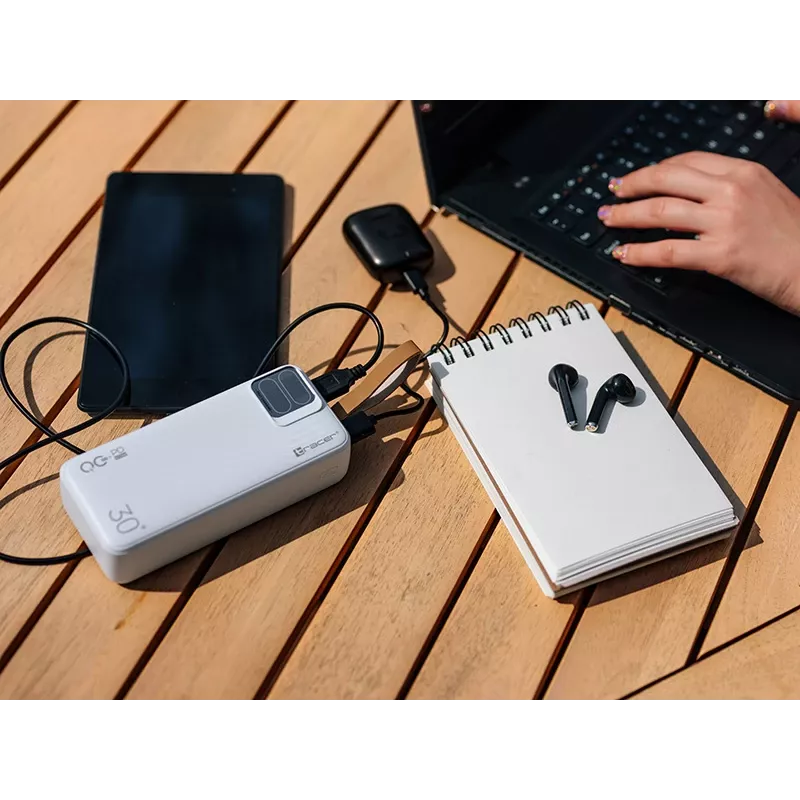 Tracer Blaze 30000 mAh 65 W, Baltas
