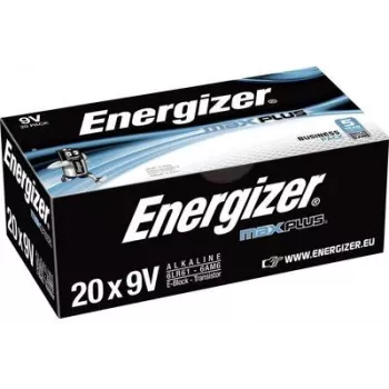 Energizer 9 V blokinė baterija Šarminė-mangano Max Plus Industrial 9 V 20 vnt. (E301323200)